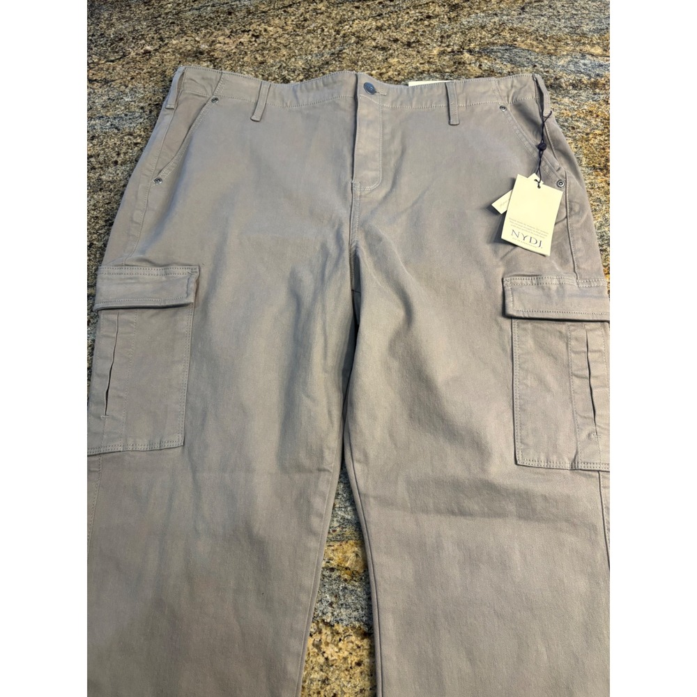 NWT NYDJ Sheri Slim Cargo Pants Saddlewood Lift Tuck Technology Size 16‎